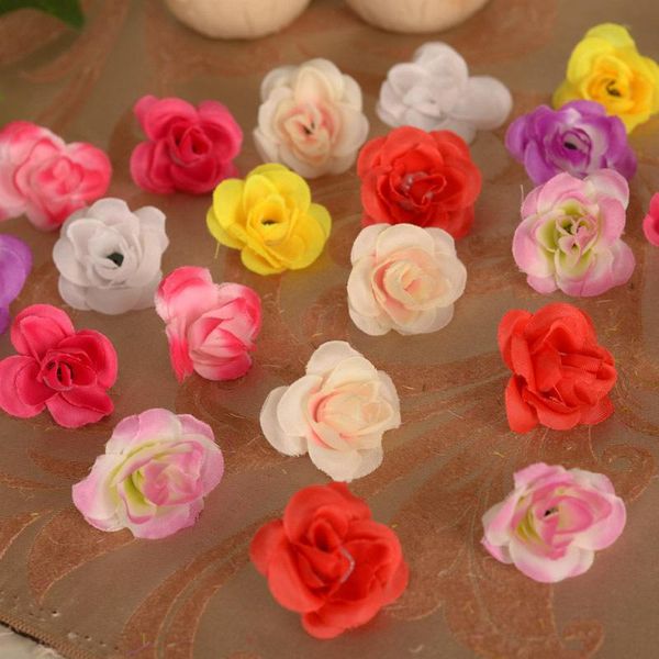 

decorative flowers & wreaths 2021 red rose 10pcs diameter 4cm silk flower simulation head bouquet for wedding decoration diy