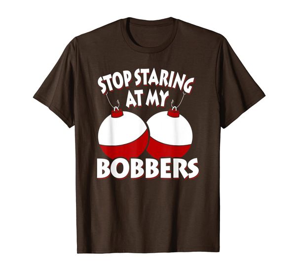 

sstaring at my bobbers funny fishing t-shirt, White;black