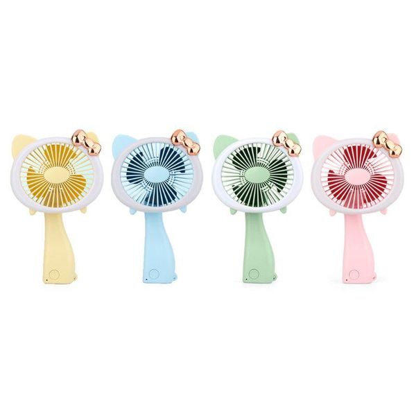 

electric fans mini led light handheld fan usb rechargeable portable folding
