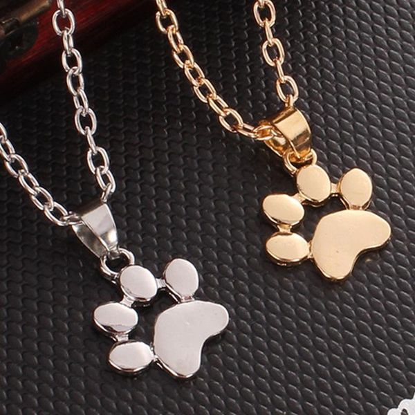 

pendant necklaces 2021 jewelry dog claw necklace cute animal chain, Silver