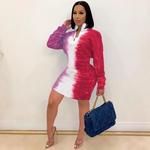 

casual dresses chocomist gradient hooded women mini dress sh7228, Black;gray