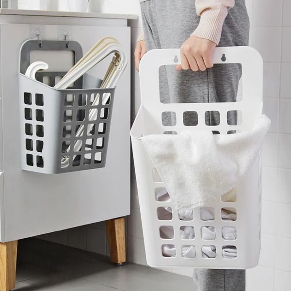 

creative plastic container hollow laundry storage basket multi-function home bathroom large portable sundries storage baskets