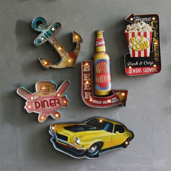 

party decoration vintage led neon signs decorative painting for pub bar restaurant cafe advertising signage wall metal