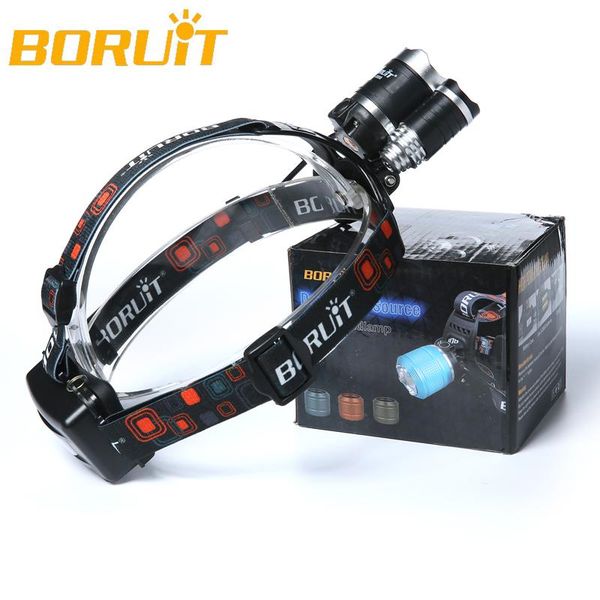 

headlamps boruit 6000lm xm-l l2 2* xpg2 led headlamp 4-modes headlight head torch camping fishing cycling rock climbing
