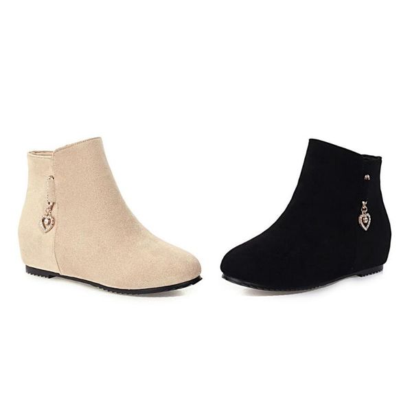 

boots pqecfs big size 30-43 2021 spring & autumn winter women solid strange style heels ankle 2 colors, Black