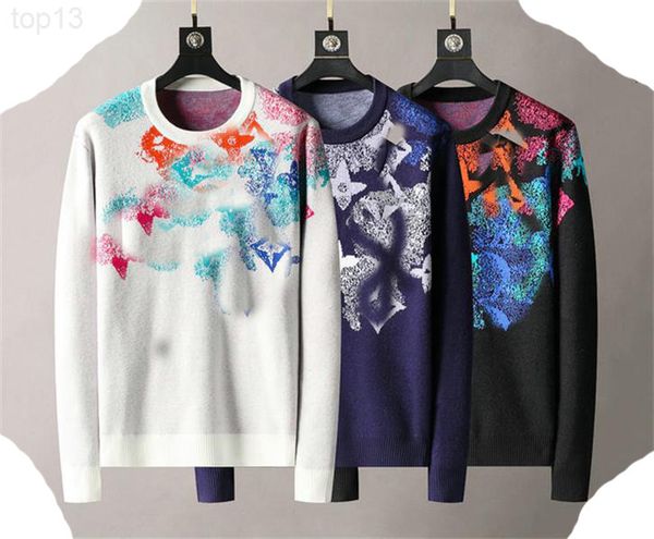 

knitting women designer sweaters womens long sleeve sweatshirt letter printing casual autumn large size crew neck pullover jumper, White;black