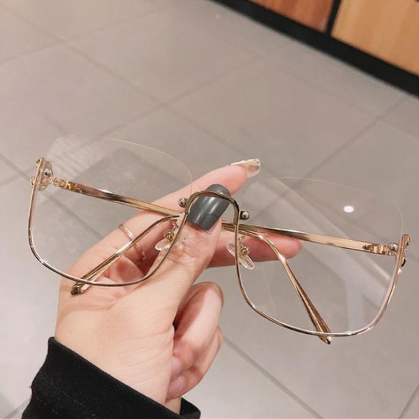

sunglasses 2021 trend alloy square for women sun glasses elegant fashion black oversized clear big shades, White;black