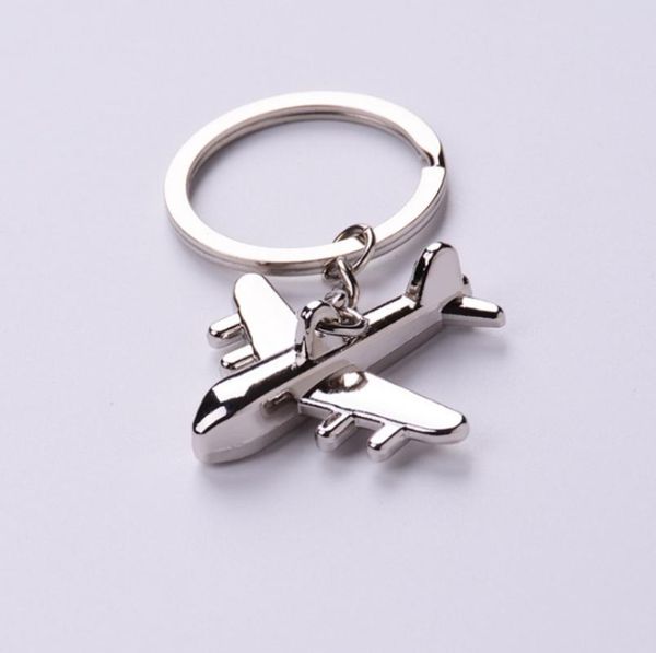 

keychains silver alloy cute airplane gift key chain