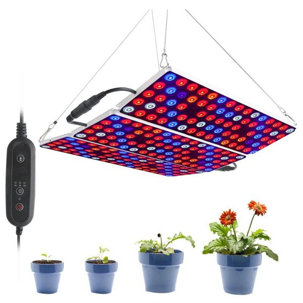 

45w dimmable growing lamps 225 leds grow light quantum panel full spectrum timing phyto fitolampy for plants flowers seedling