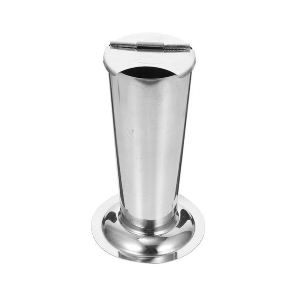 

nail art equipment 1pc stainless steel tweezers tube storage holder, Silver