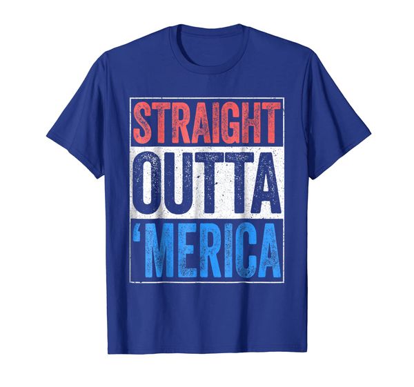 

straight outta merica t-shirt 4th of july gift shirt, White;black