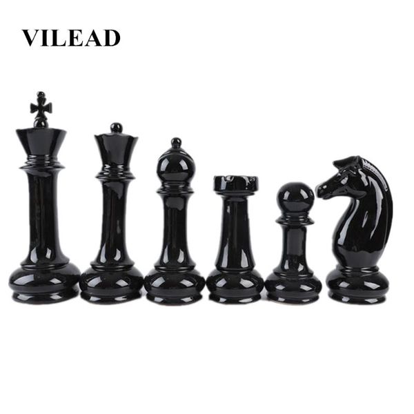

decorative objects & figurines vilead six-piece set ceramic international chess creative european craft home decoration accessories handmade