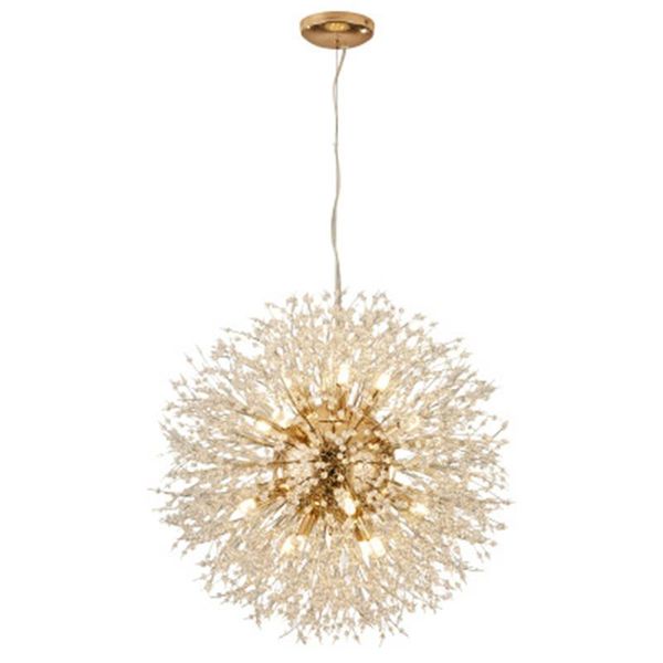 

pendant lamps minimalist creative dandelion art fire ball crystal chandelier parlor bar restaurant dinner led hanging lighting
