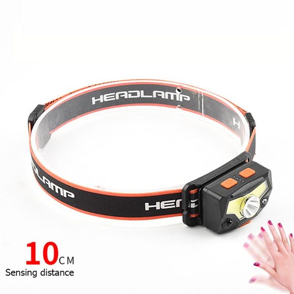 

headlamps portable xpg+cob head lamp built-in battery usb rechargeable lantern outdoor fishing camping hunting headlight