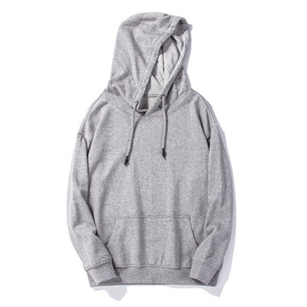 

spring autumn winter hoodie new men's and women's hooded solid color long-sleeved pocket pullover sweatshirt, Black