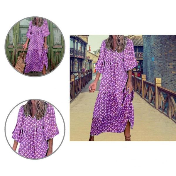 

casual dresses maxi dress soft comfy charming beautiful retro printed, Black;gray