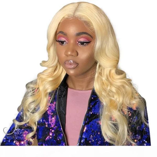 

blonde human hair full lace wig pre plucked body wave 613 lace front blonde wigs virgin hair for women with baby hairs, Black;brown