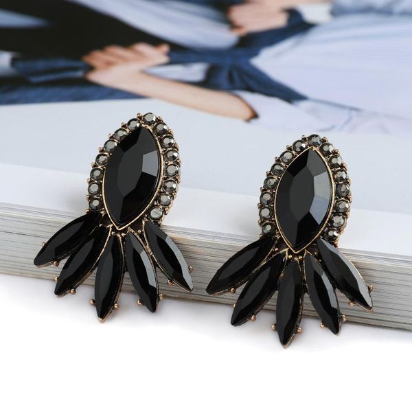 

stud korean fashion crystal earrings for women girl vintage luxury irregular emo earring punk gothic fairy decorations jewelry, Golden;silver