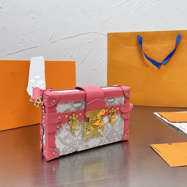

2022 new retro printing fashion box bag high end hardware washed denim famous shoulder bags woman designer handbags wallet mini luxury big n