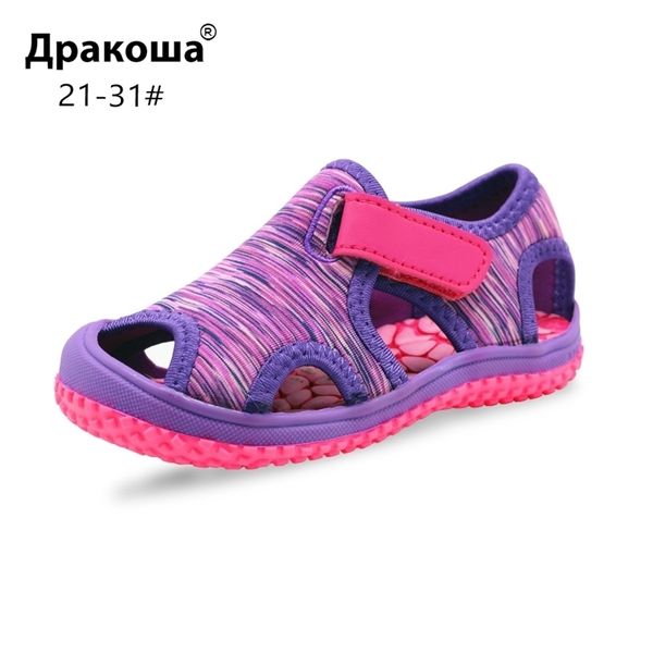 

apakowa beach sandals for toddler girls summer kids sports shoes baby girls and boys quick drying cobblestone sandals 210306, Black;red