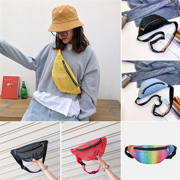 

women travel waist fanny pack holiday money belt wallet glitter bum bag pouch chest bags
