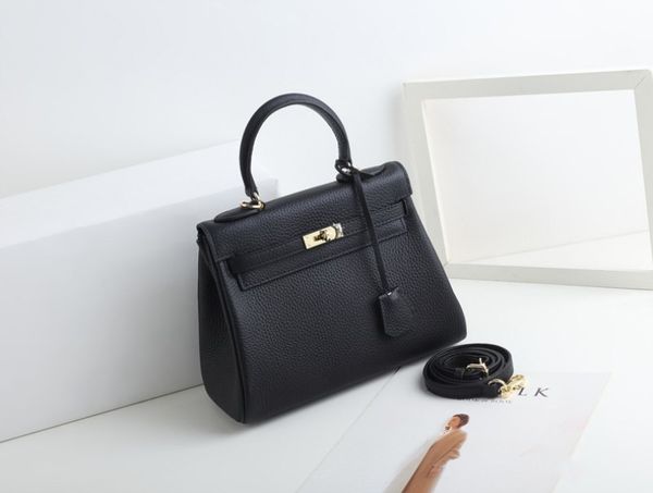 

designer handbags elegant genuine 25/28cm leather handbags woman shoulder bags large capacity bride bags litchi grain head layer cowhide cro