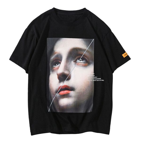 

tshirts creative print short sleeve tees shirts harajuku fashion casual cotton t-shirt mens hip hop streetwear men 210602, White;black