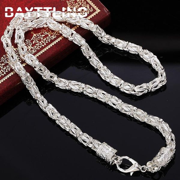 

chains bayttling 925 sterling silver 20 inch 5mm dragon head long chain necklace for men women fashion wedding jewelry birthday gift
