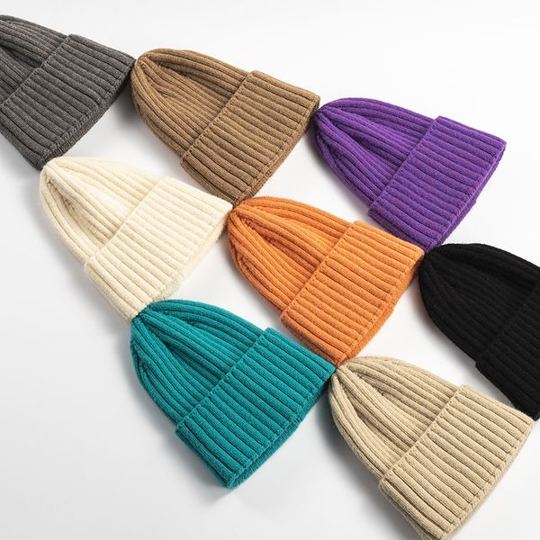 

wool hat men's and women's autumn winter korean fashion versatile warm knitted cap set pointed cold hats, Blue;gray