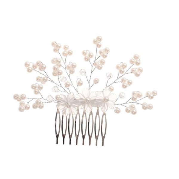 

trendy wedding hair accessories ladies hair comb pearl headdress bride flower hairpin handmade prom headdress hair o qylwli