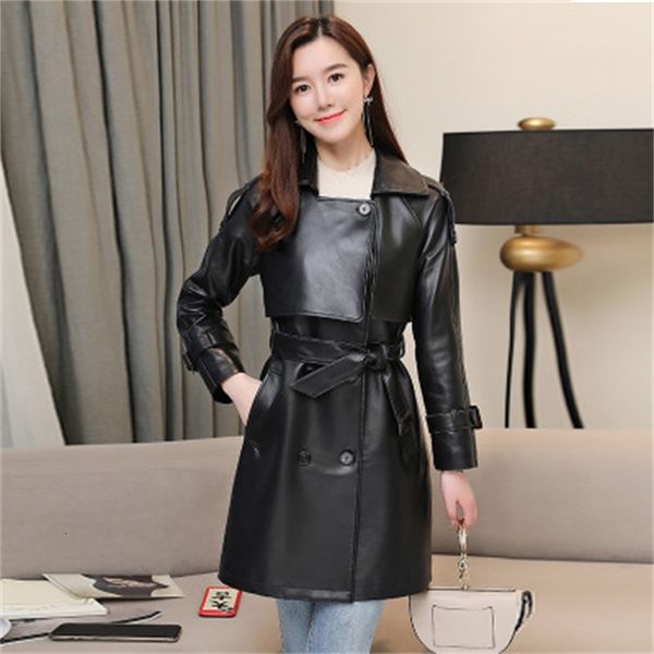 

2021 royal sheep leather jacket genuine female spring r46 5nbb, Black;brown