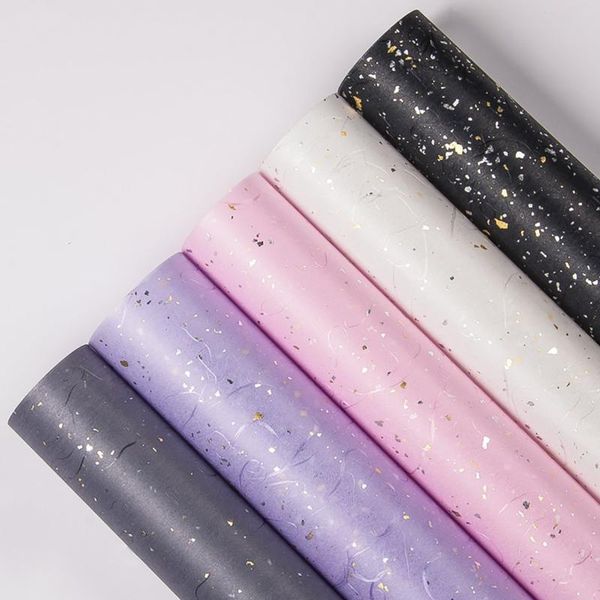 

gift wrap flower wrapping paper waterproof thickened dream gold and silver dot