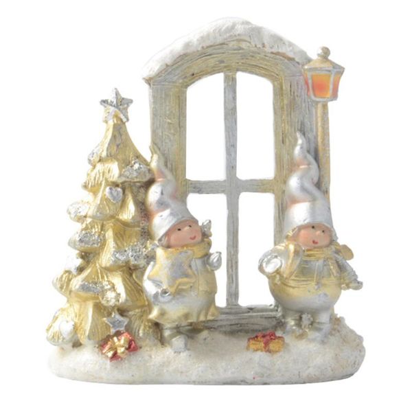 

candle holders 1pc christmas theme candlestick ornament deskholder decor (white)