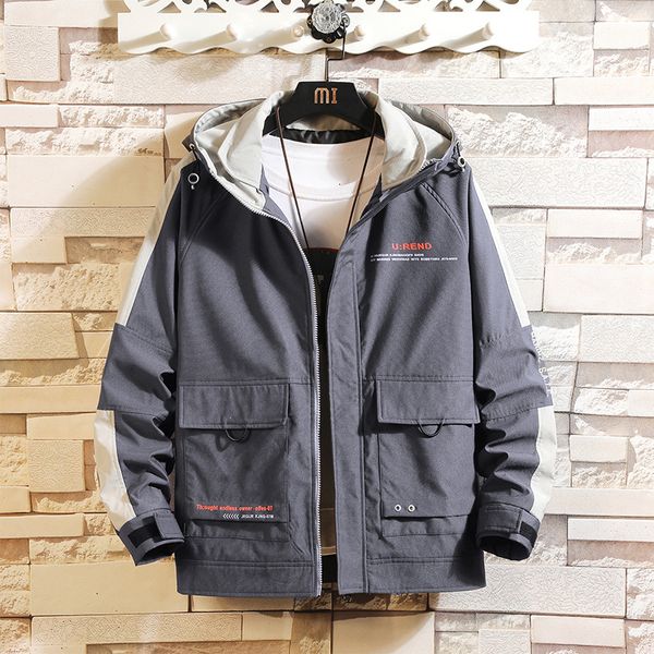 

2021 new spring autumn jackets bigger pocket men classic solid casual fashion jacket plus asian size m-4xl zl70, Black;brown