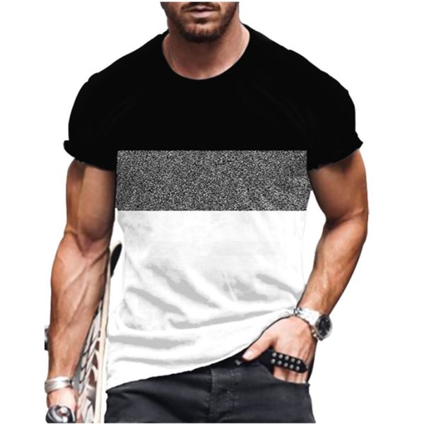 Erkekler için T Gömlek Çizgili Moda Erkek Yaz T-Shirt Erkek Boy Tee Gömlek Baskı Adam Casual Için Komik Rahat T Gömlek