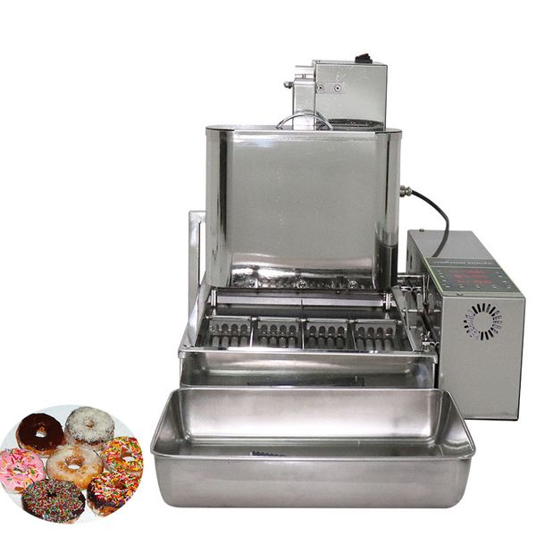 Qihang_top Mini macchina automatica per ciambelle Macchina per ciambelle commerciale a 4 file Friggitrice per ciambelle