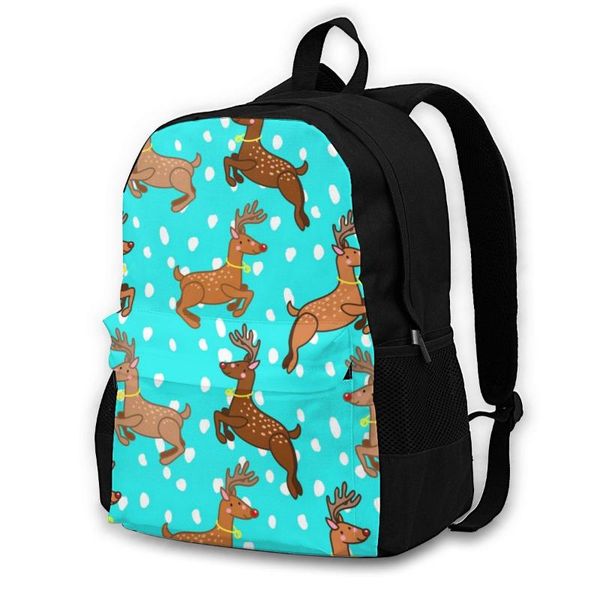 

backpack men womendeer and snowflakes students high middle school bags for laptravel backpacks
