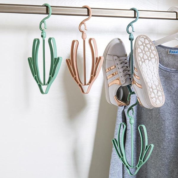 

hangers & racks 1pcs plastic shoes clothes hanger creative multifunction hooks hnagers