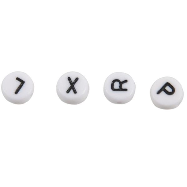 

Other 1000 White Mixed Letter/ Alphabet Acrylic Beads 7mm(1/4 Inch)