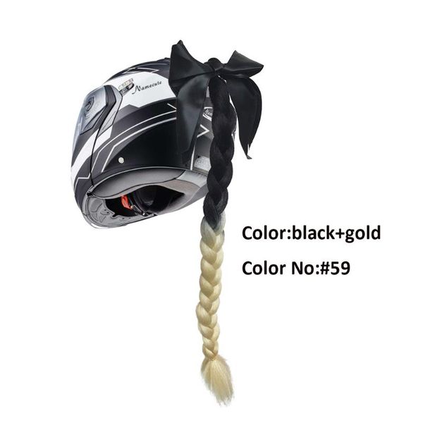 

motorcycle helmets helmet braid punk style scattered gradient ramp braids twist horn motocross motorbike off road moto