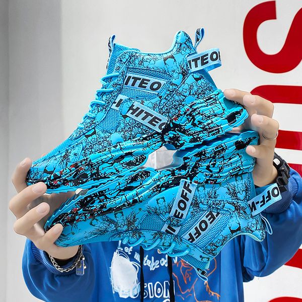 

mens womens running shoes black white blue green gray -26 graffiti comfortable breathable fashion trainers sports sneakers outdoor size 39-4