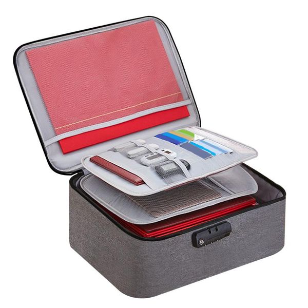 

storage bags men women certificates 3 layer lapfiles travel gifts multifunction organizer portable with lock document bag office