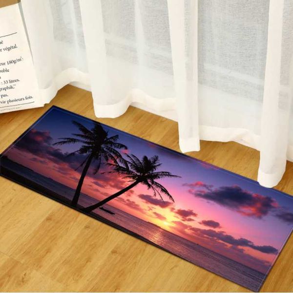 

carpets nordic kitchen carpet bedroom doormat entrance home hallway floor mat 3d landscape pattern bathroom anti-slip absorb water rug
