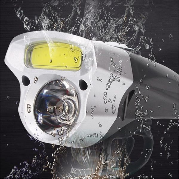 

bicycle headlight set usb rechargeable led+cob headlight with charging cable bicycle light accessories#40