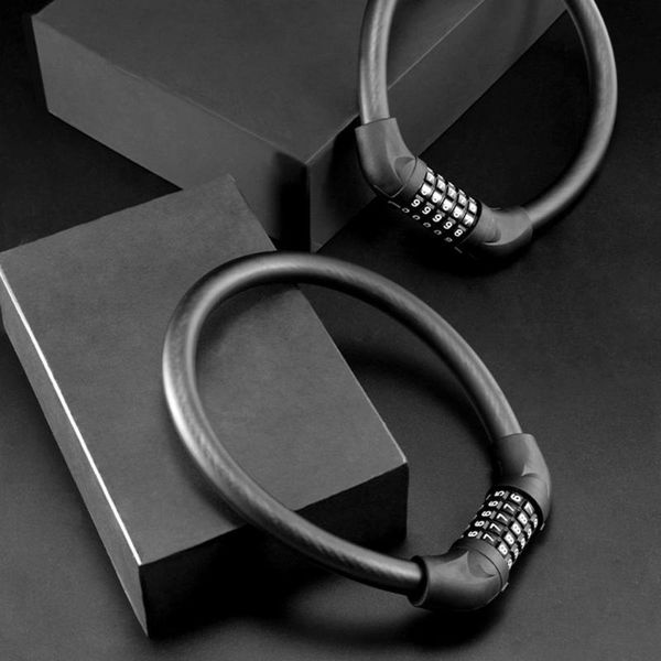 

bike locks anti-slip black bicycle zinc alloy thicken password lock for