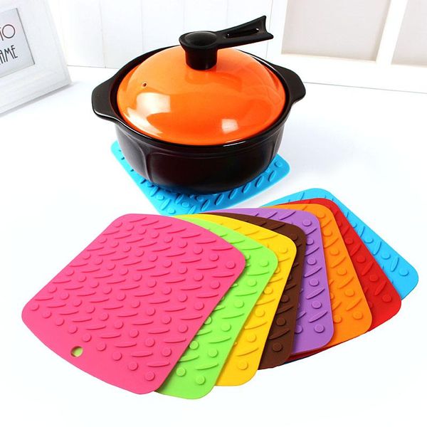 

mats & pads kitchen silicone placemat non-sliptable pad heat resistant drink cup pot holder bottle opener dish drying mat drain
