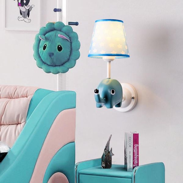 

wall lamp nordic children's room bedside bedroom aisle creative cartoon american simple boys and girls baby