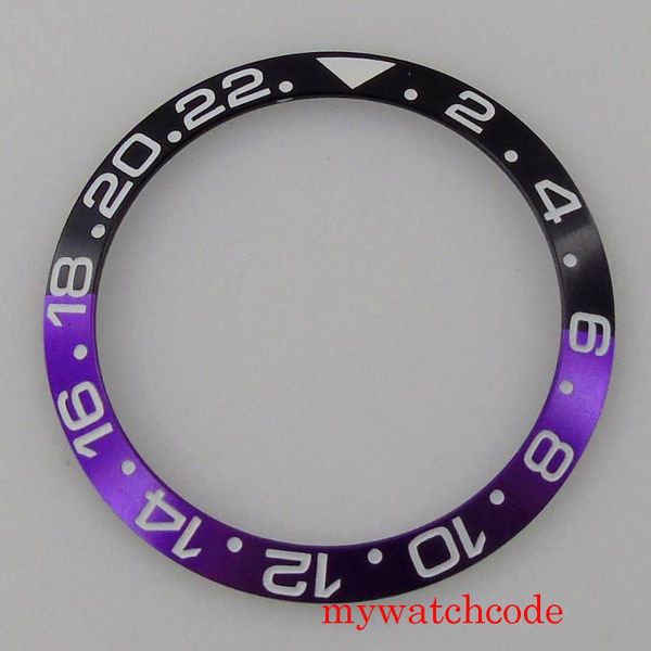 

repair tools & kits 38mm*30.6mm slope alloy black purple bezel red silver insert for 40mm watch wristwatch parts 14models