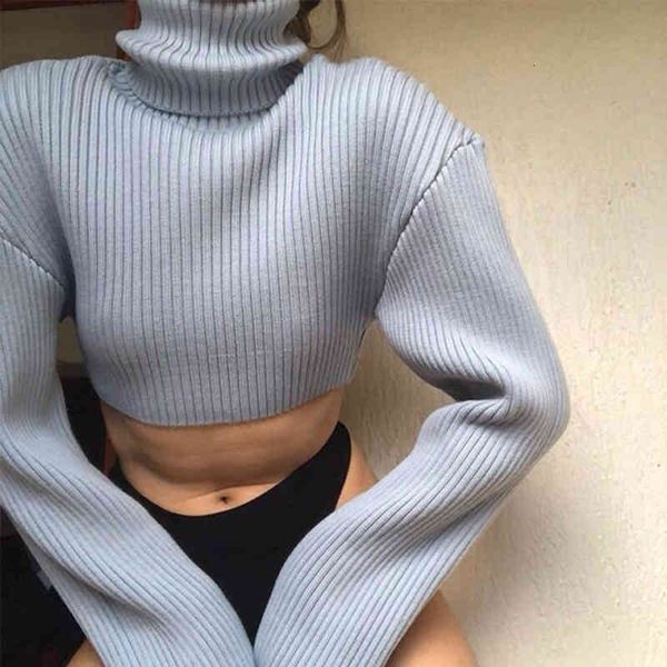 

women's sweaters casual high-collar sweater, short sweater knitted or crocheted, autumn, long sleeve, smooth female streetwear d19z, White;black