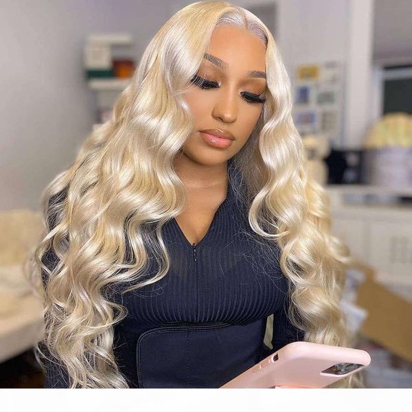 

613 frontal wig brazilian straight human hair wigs for black women honey blonde body wave 30 inch t part lace front, Black;brown